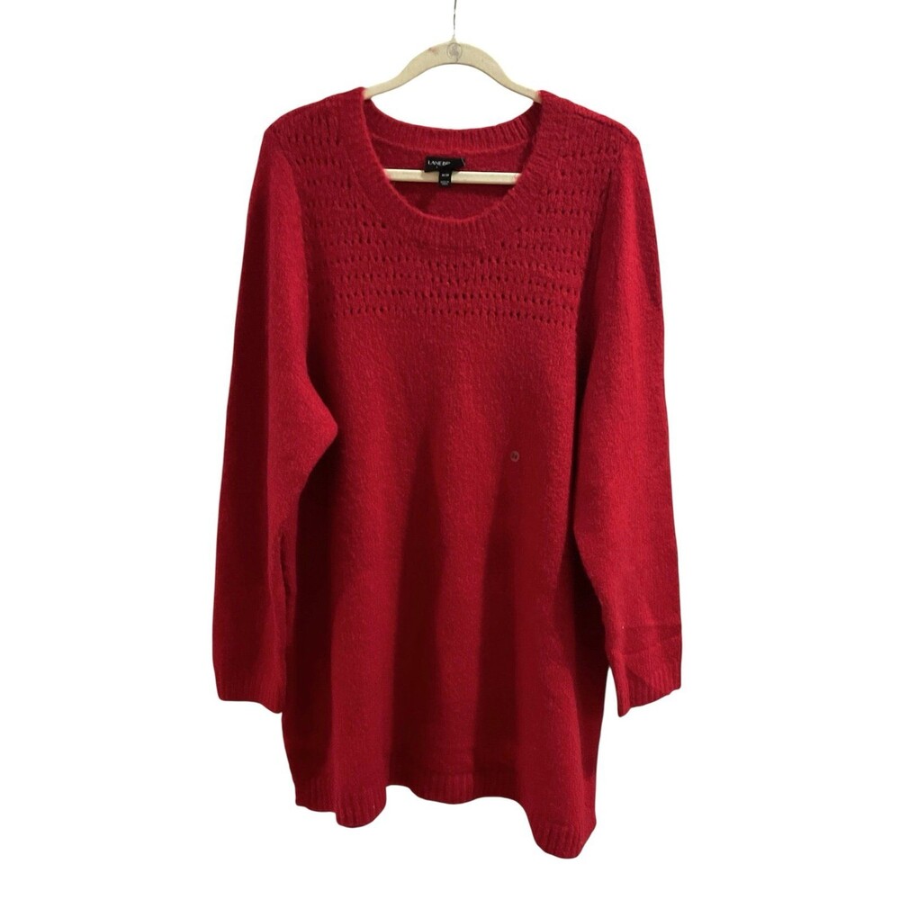 Lane Bryant-Womens Cable-knit Asymmetrical Sweater (Size 18/20)